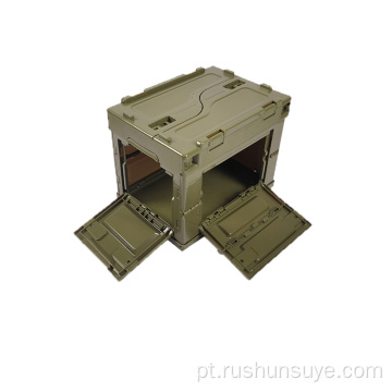 20L Caixa de dobramento verde militar com abertura lateral